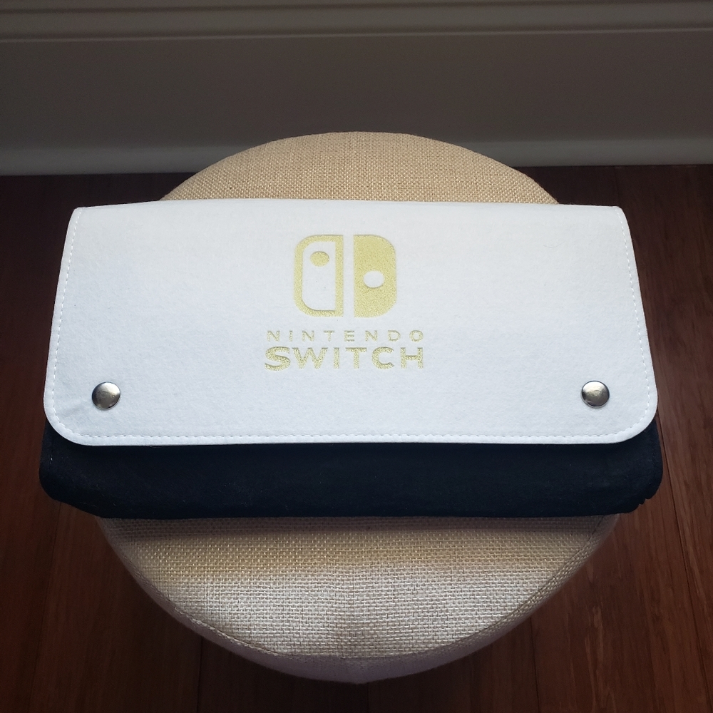 Nintendo Switch & Lite Soft Pouch Bag Felt Cloth Storage CarryCase Buttons